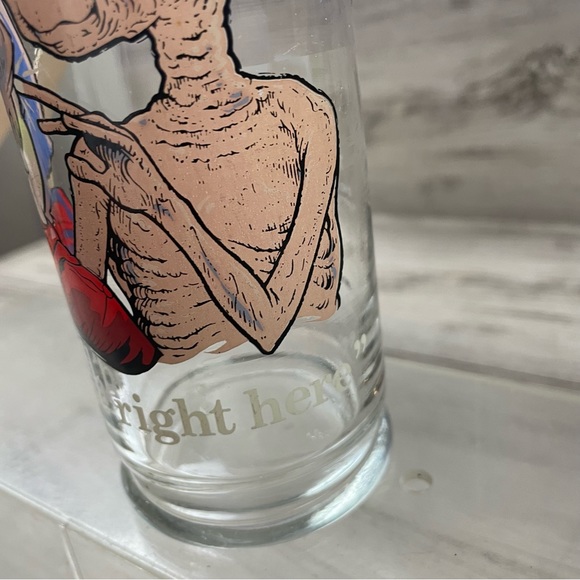1982 ET Extra-Terrestrial Pizza Hut Glass “I'll Be Right Here” Vintage - Picture 4 of 10